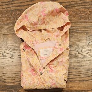 Zara Pink Floral Hooded Jacket